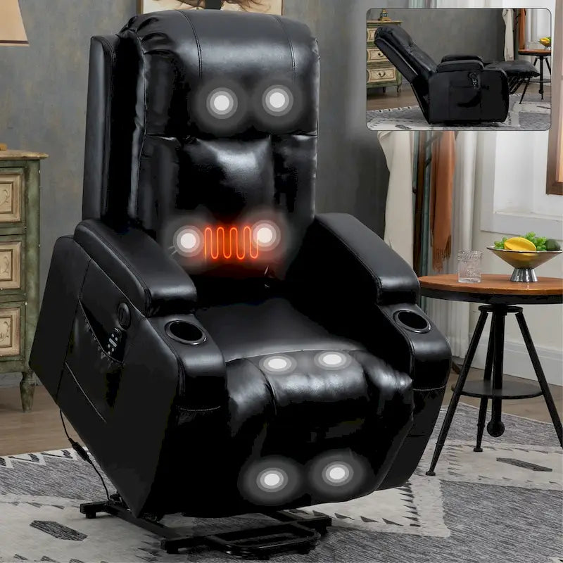 Heavy Duty Power Lift Recliner Chair for Elderly with Massage and Lumbar Heating