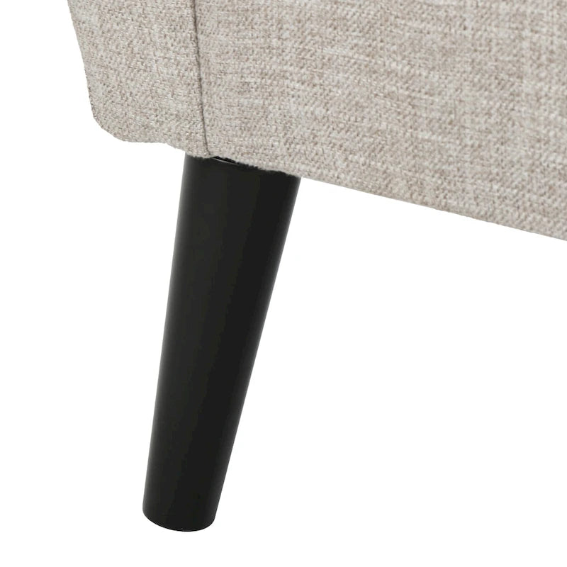 31.1 Upholstered Button Tufted Club Chair with Rubber Legs