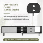 Modern TV Stand with 2 Doors and Large Storage Cabinet