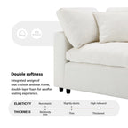 6 Seat Modern Modular Cloud Sofa Bed Chenille Sectional Couch Set with Ottoman