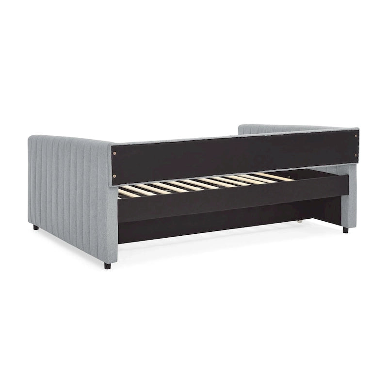 Full Size Daybed with Trundle Upholstered Sofa Bed