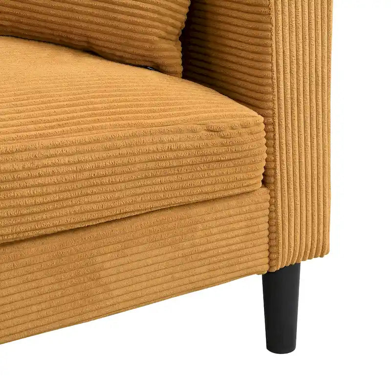 Modern Upholstered Sofa with 2 Pillows and High Density Foam Cushion, Wooden Frame for Home Lounge Area and Office