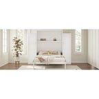 Queen Size Murphy Bed with Two Wardrobe and Storage Shelf