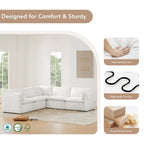 Cypress V-shape Sectional Couches Modular Sofa