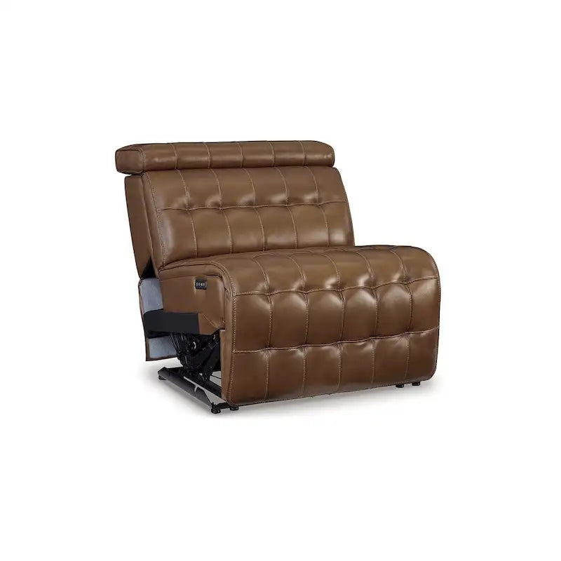 Signature Design by Ashley Temmpton Medium Brown 5-Piece Power Reclining Sectional - 110W x 110D x 34H