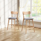 Counter Stools Set of 2, Modern Bar Stools with Backs, Counter Height Bar Stools, Upholstered Counter Chair for Kitchen Island