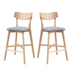 Counter Stools Set of 2, Modern Bar Stools with Backs, Counter Height Bar Stools, Upholstered Counter Chair for Kitchen Island