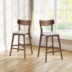 Counter Stools Set of 2, Modern Bar Stools with Backs, Counter Height Bar Stools, Upholstered Counter Chair for Kitchen Island