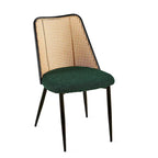 Dining Chairs Set of 4,Boucle Chairs with Natural Cane Back