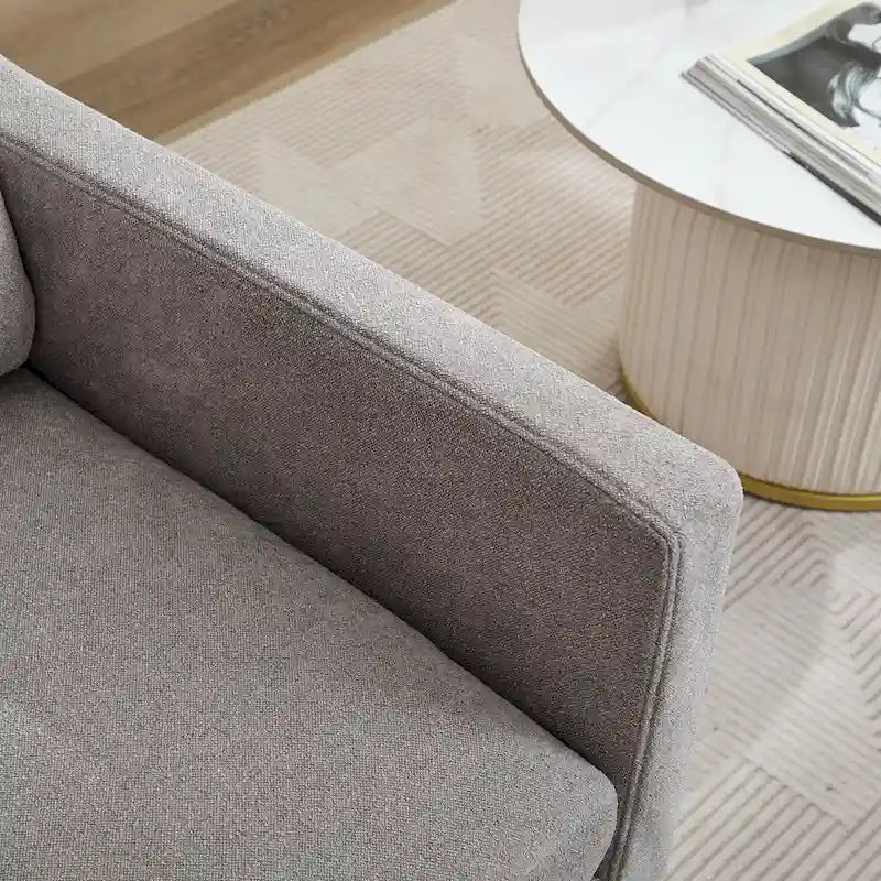 Swivel Accent Chair, Upholstered Skirted Swivel Chair with Removable Back Cushion, 360 Degree Comfy Armchair