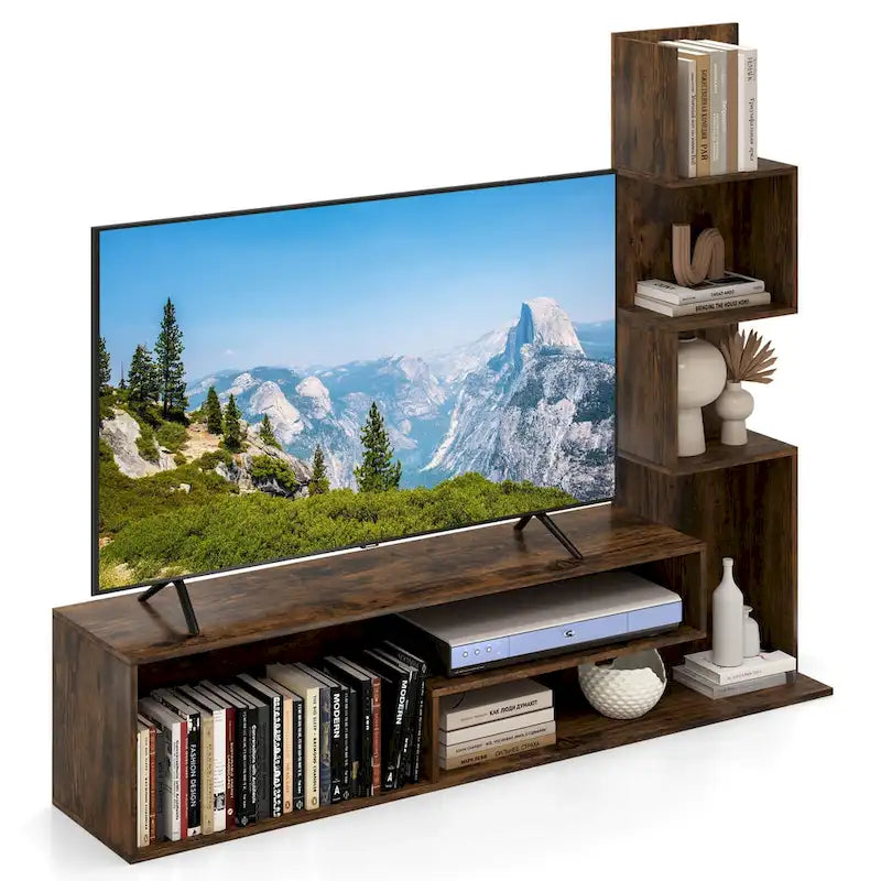 Modern Cube TV Stand with Open Storage