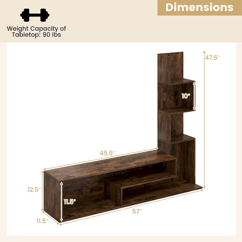 Modern Cube TV Stand with Open Storage