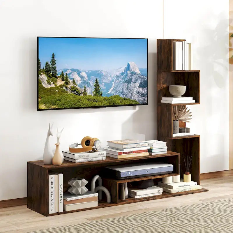 Modern Cube TV Stand with Open Storage