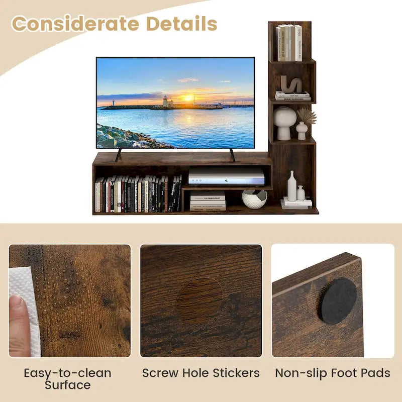Modern Cube TV Stand with Open Storage