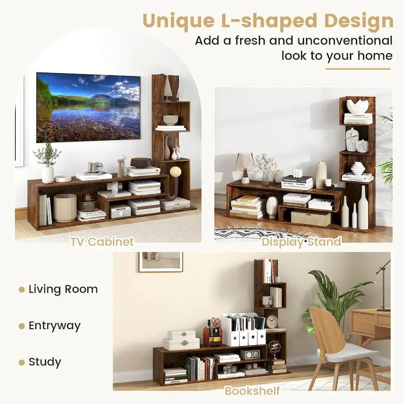 Modern Cube TV Stand with Open Storage