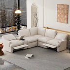 Power Recliner Corner Sofa Reclining Sofa Sectional Couches with Cup Holders, USB Ports and Power Socket for Living Room