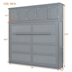 Queen Size Murphy Bed Wall Bed with Top Cabinets