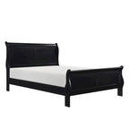 Fy Four Piece Queen Size Bedroom Set, Antique Nickel Metal Handles, Black