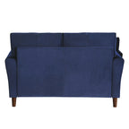 Brown Velvet Upholstery 1Pc Comfort Loveseat Plush Seatbacks Tufted Detail Solid Wood Frame Modern Living Room Furniture