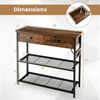 Costway Entryway Table with Charging Station Narrow Console Table with - See Details