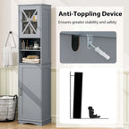 Costway 67 Tall Bathroom Cabinet Freestanding Storage Cabinet with 5 - See Details