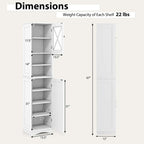 Costway 67 Tall Bathroom Cabinet Freestanding Storage Cabinet with 5 - See Details