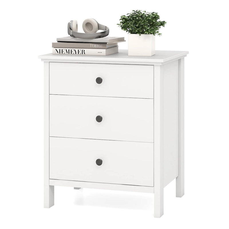 3-Drawer Wooden Nightstand Bedside Table