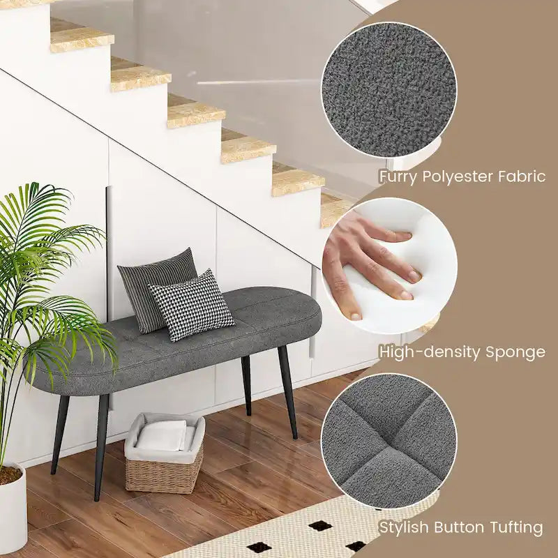 47-inch Upholstered Entryway Bench