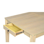 7 Pcs Dining Table Set, Solid Wood Table and Chairs Set with Extendable Dining Table, 2 Drawers and 6 Upholstered Chairs