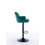 Adjustable Counter Height Bar Stools Set of 2, Swivel Armless Barstools with Footrest, Kitchen Counter Island with Back