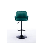 Adjustable Counter Height Bar Stools Set of 2, Swivel Armless Barstools with Footrest, Kitchen Counter Island with Back