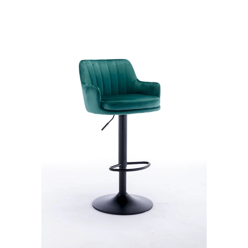 Adjustable Counter Height Bar Stools Set of 2, Swivel Armless Barstools with Footrest, Kitchen Counter Island with Back