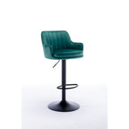 Adjustable Counter Height Bar Stools Set of 2, Swivel Armless Barstools with Footrest, Kitchen Counter Island with Back
