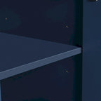 Buffet Cabinet with 4 Curved Bottom Doors, Sideboard Cabinet with Metal Legs, Console Table with Adjustable Shelf