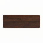 Solid Wood Entryway Table with Fluted Design,Honey and Black