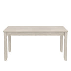 VECELO Grey Solid Wood Dining Table, Kitchen Table with Square Legs, Farmhouse Dining Table