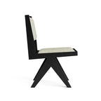 Furniture of America Evrena Modern Black Padded Fabric Dining Chairs (Set of 2)