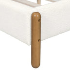 Luxurious Upholstered Bed Frame with Sturdy Wooden Legs