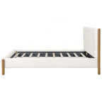 Luxurious Upholstered Bed Frame with Sturdy Wooden Legs