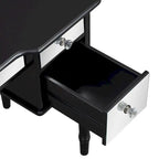 43 Dressing Table Set with Mirrored Drawers and Stool