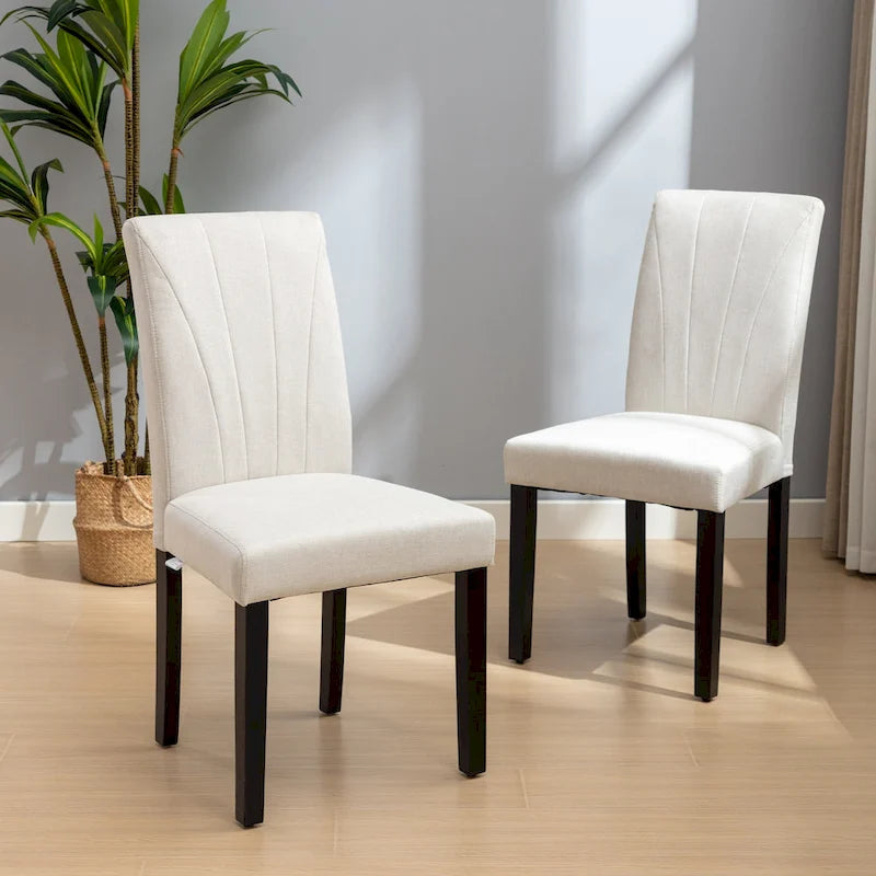 VECELO Upholstered Dining Chairs Set of 2 Parson Classic Upholstered Dining Chair,Modern 37 Parson Chairs
