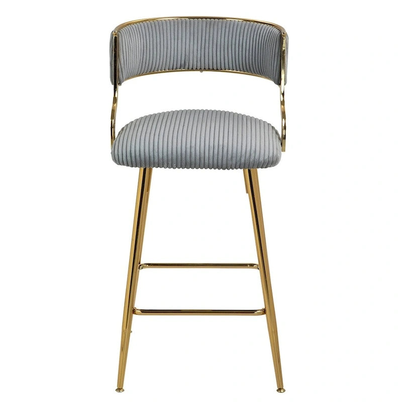 26 Counter Height Bar Stools Corduroy Kitchen Island (Set of 2)