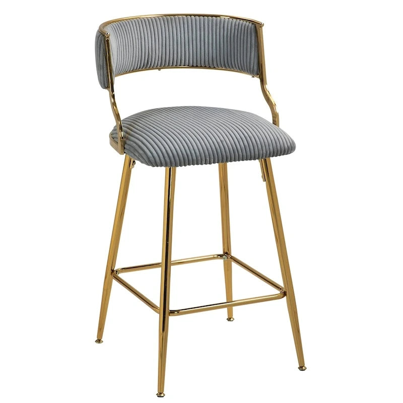 26 Counter Height Bar Stools Corduroy Kitchen Island (Set of 2)