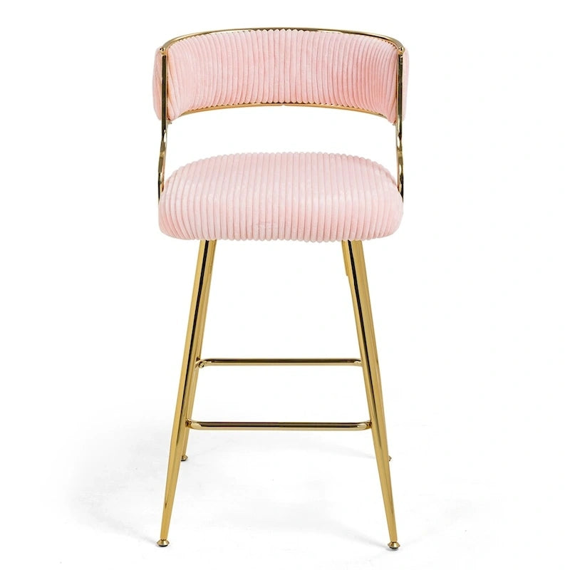 26 Counter Height Bar Stools Corduroy Kitchen Island (Set of 2)