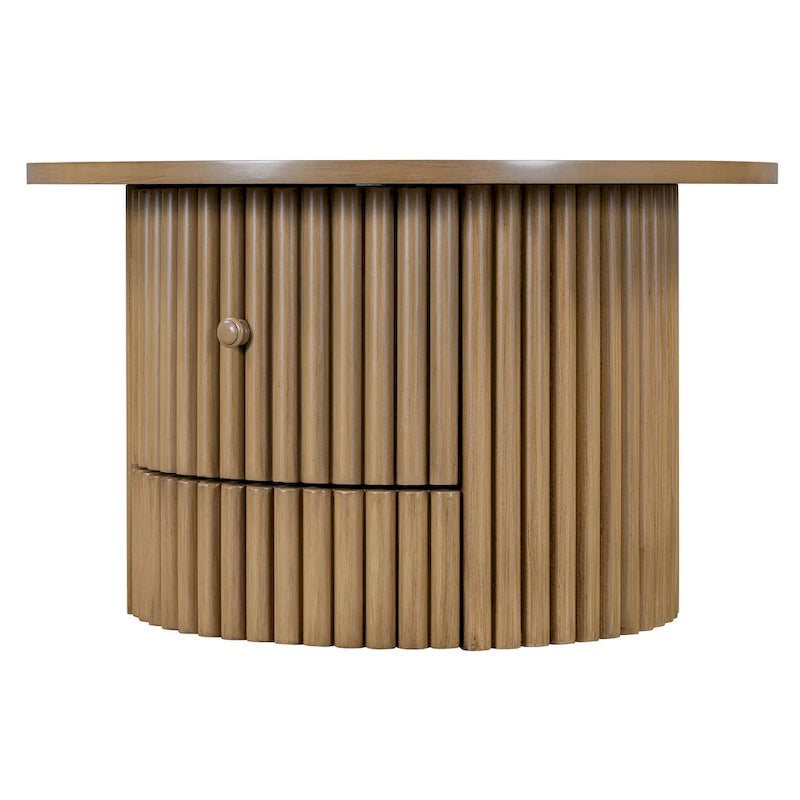 30.5 MDF Coffee Table with Drawer & Slat Base