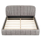 Modern Queen Size Upholstered Bed with Thick Fabric
