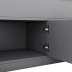 Gray Twin Size Captain Platform Bed with Four Drawers, Storage Bookcases and Shelves