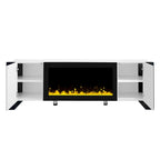 Modern 68.1 Fireplace TV Stand with 2 Large Cabinets for TVs up to 78