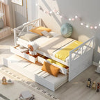 White Pine Twin Daybed with Drawers and Trundle