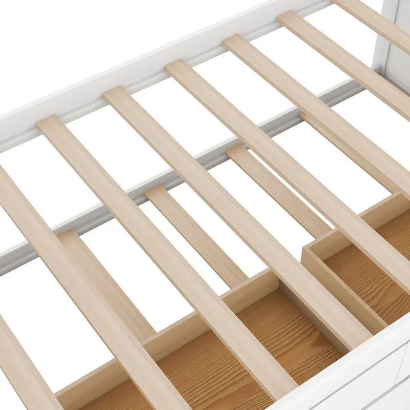 White Pine Twin Daybed with Drawers and Trundle